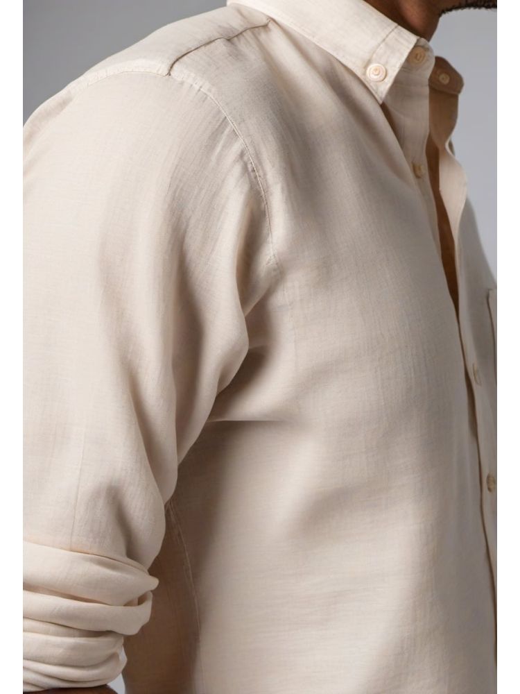 Ecru Linen Classic Shirt