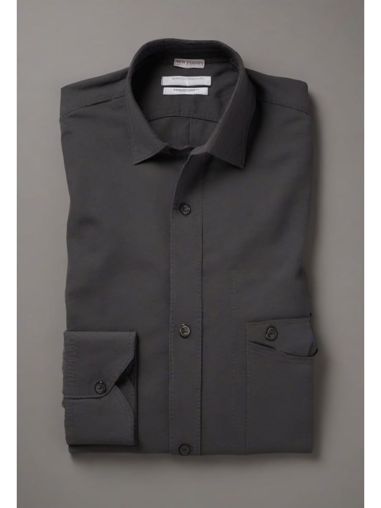 Charcoal Brushed Overshirt Shirt