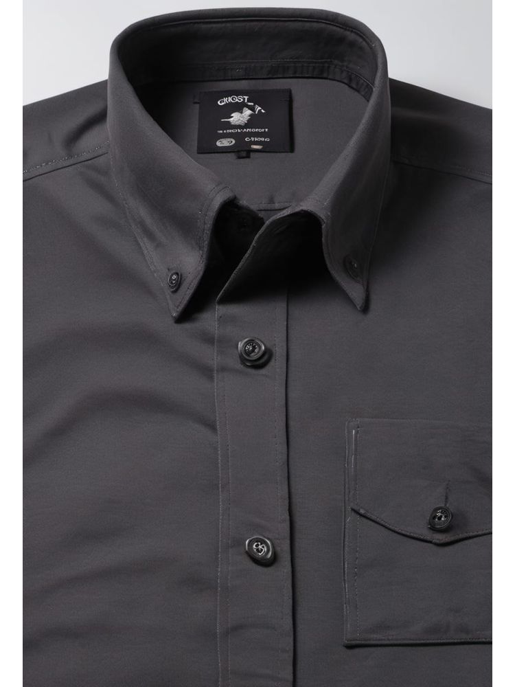 Charcoal Brushed Overshirt Shirt