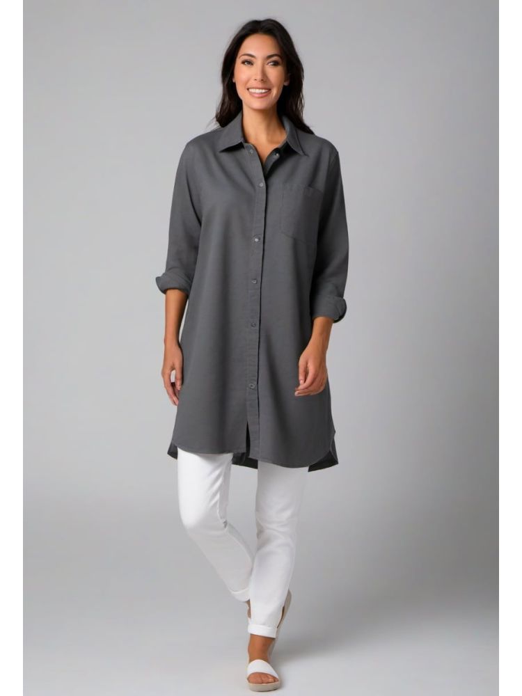 Charcoal Brushed Overshirt Shirt