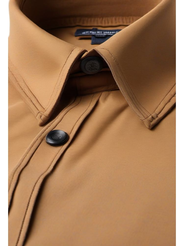 Camel Oxford Popover Shirt