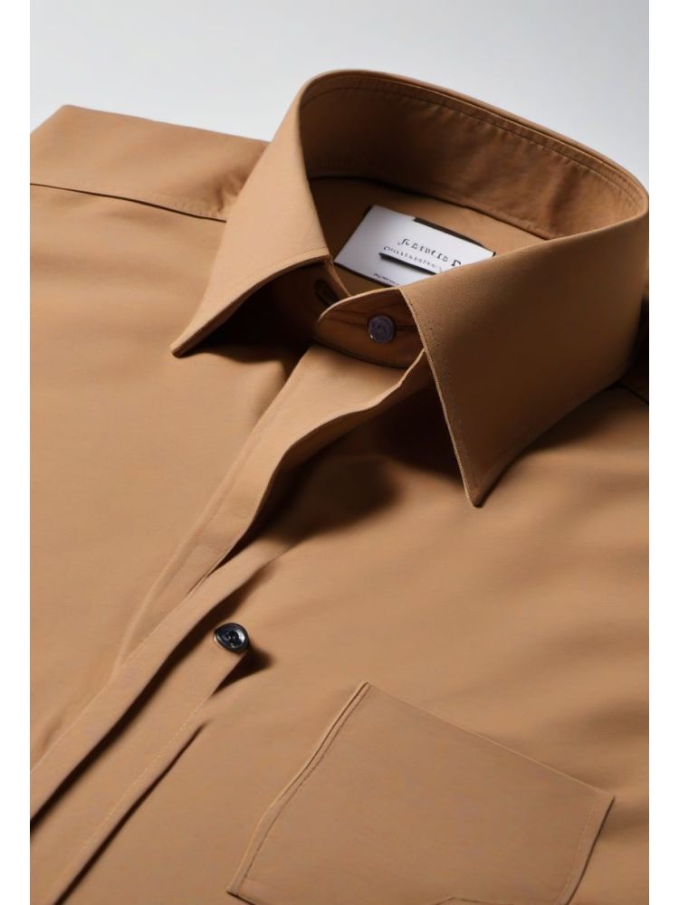 Camel Oxford Popover Shirt