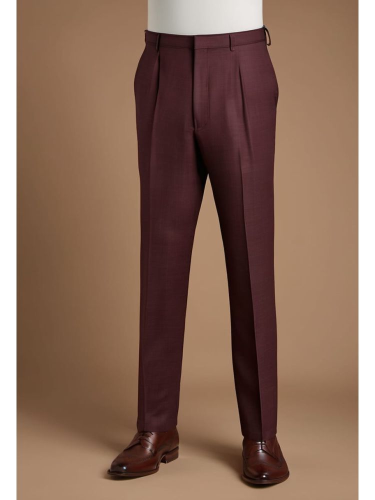 Bordeaux Wool Tapered Trouser