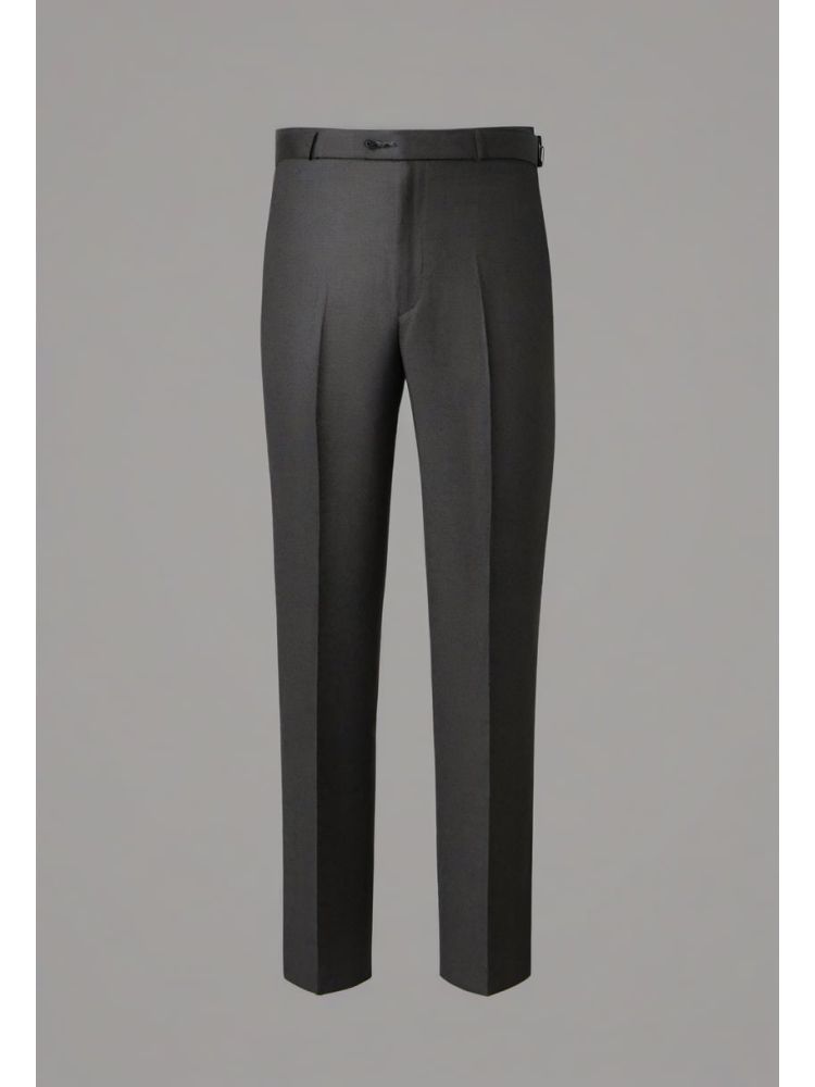 Charcoal Wool-mohair Straight Trouser