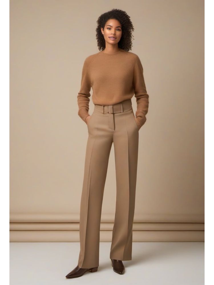 Wool-mohair Wide Trouser