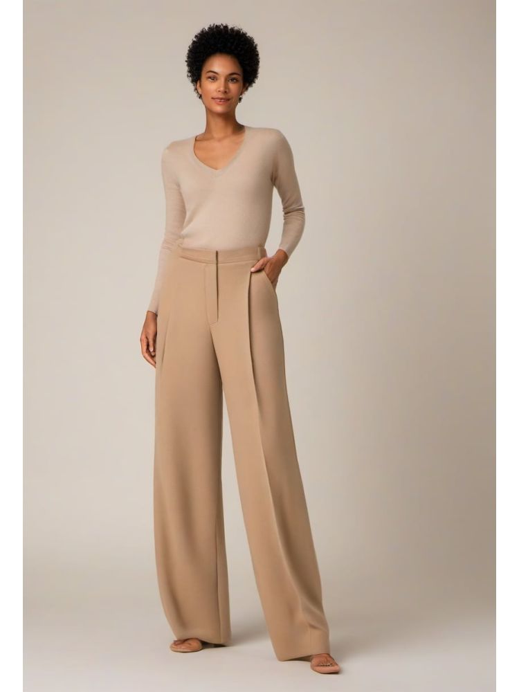 Wool-mohair Wide Trouser