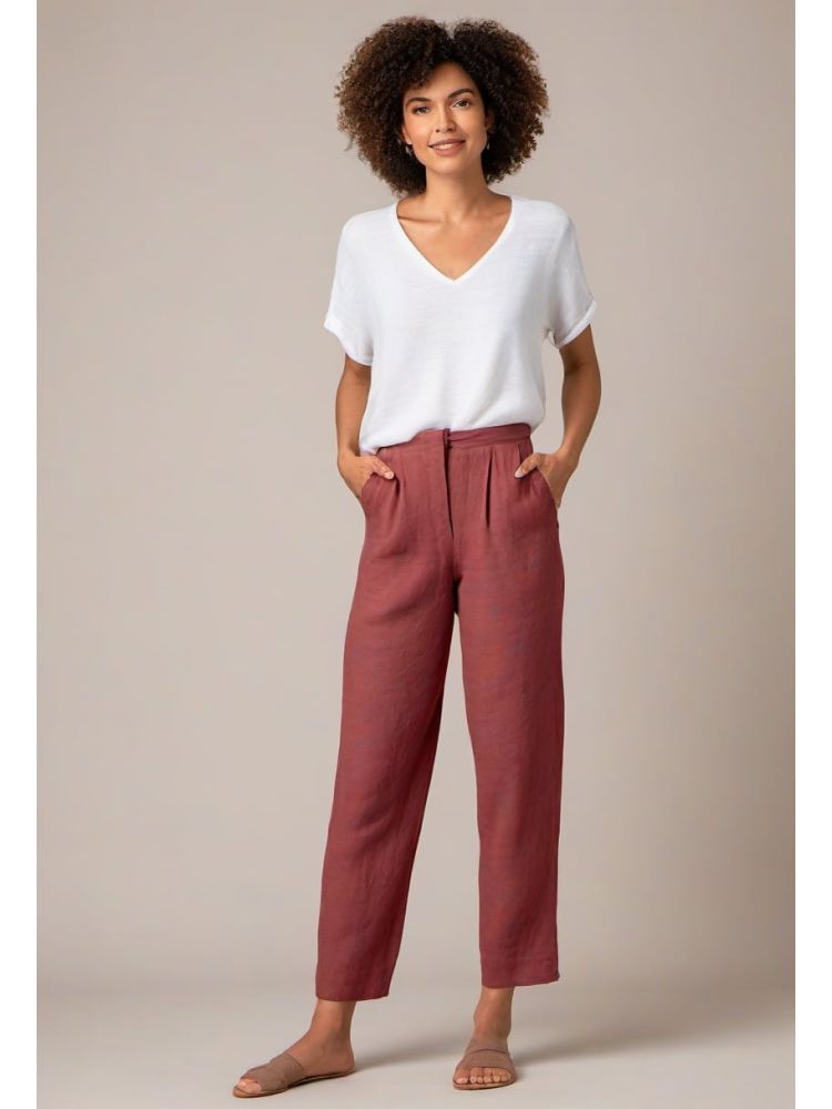 Linen Cropped Trouser