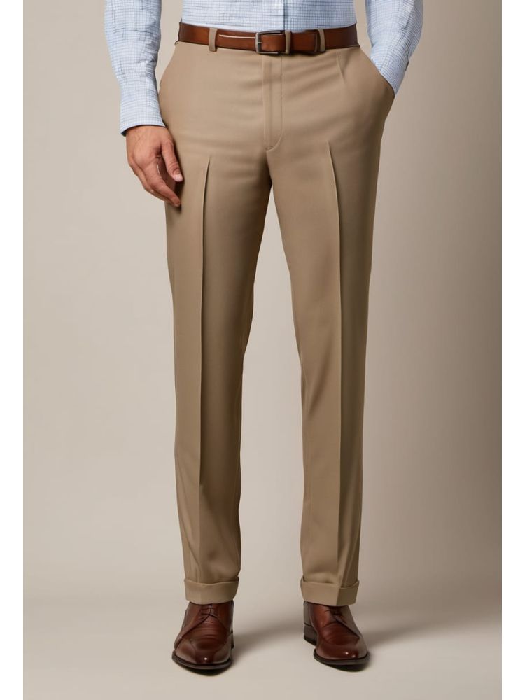 Ecru Wool Tapered Trouser