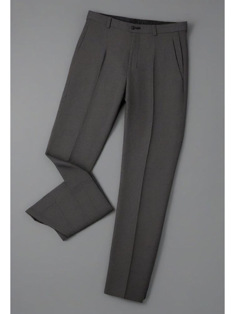 Slate Wool-mohair Straight Trouser