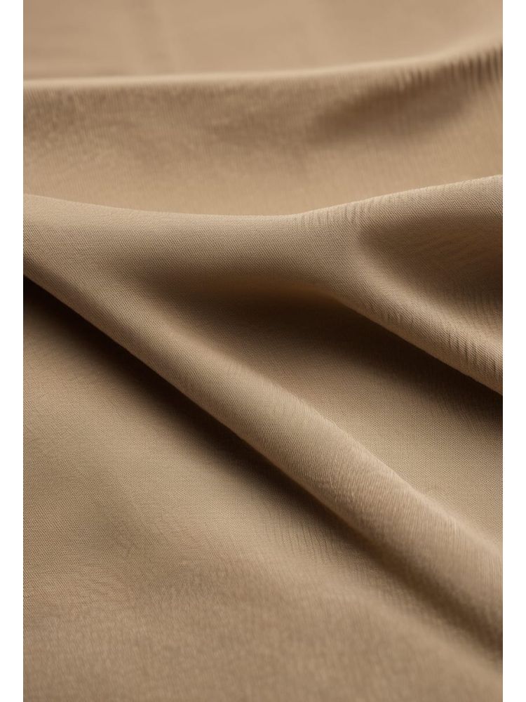 Sand Cotton Pleated Trouser