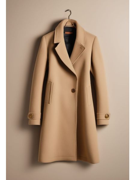 Sand Melton Cocoon Coat