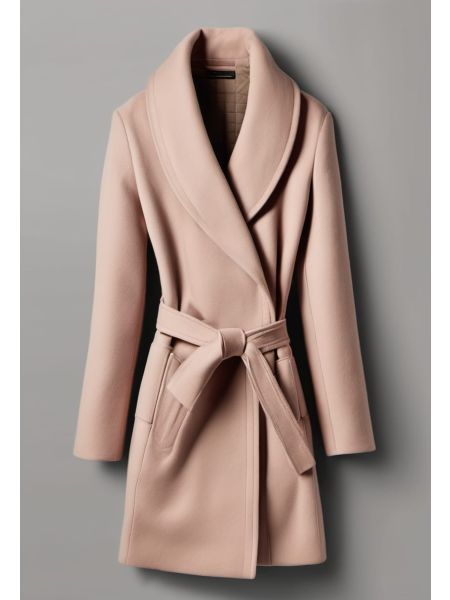 Bordeaux Wool-cashmere Wrap Coat