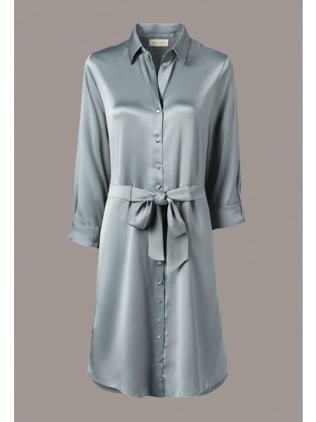 Stone Tencel Shirt Dress