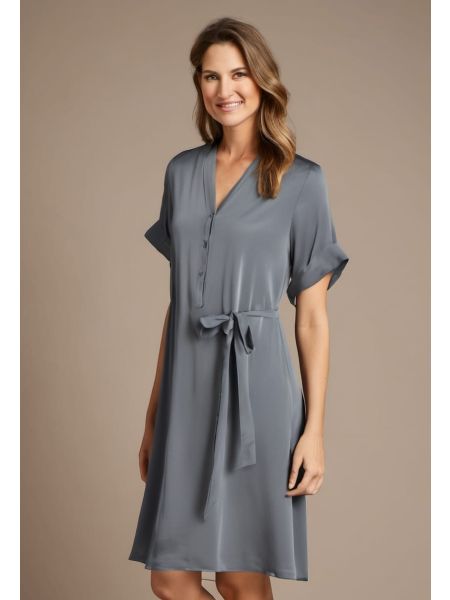 Slate Tencel Tea Dress