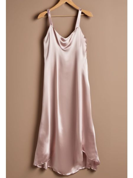 Ink Silk Slip Dress