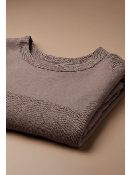 Stone Merino Crew Knit