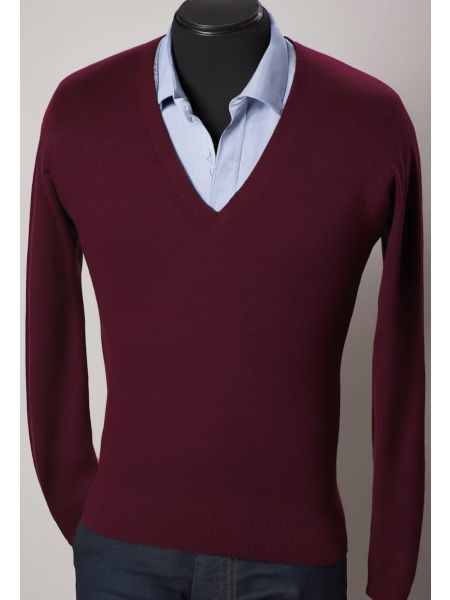 Lambswool V-neck Knit