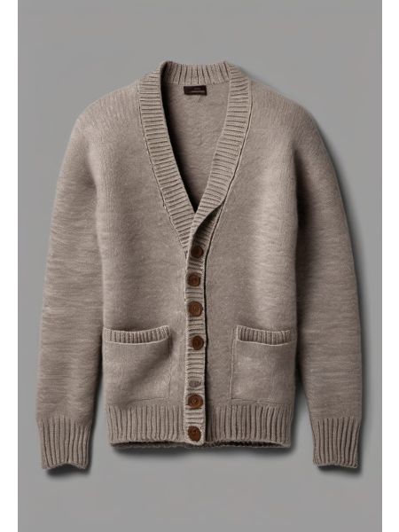 Slate Alpaca-blend Cardigan Knit