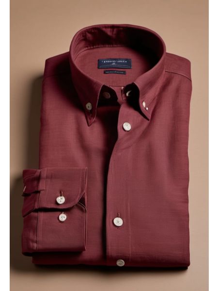 Bordeaux Linen Classic Shirt