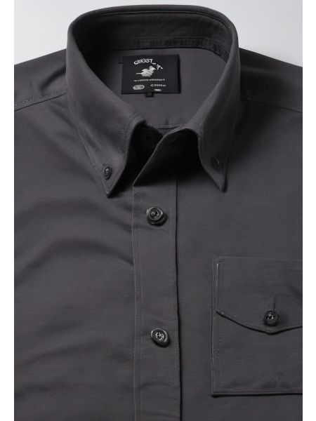 Charcoal Brushed Overshirt Shirt