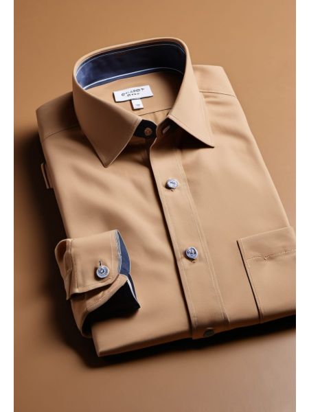 Camel Oxford Popover Shirt
