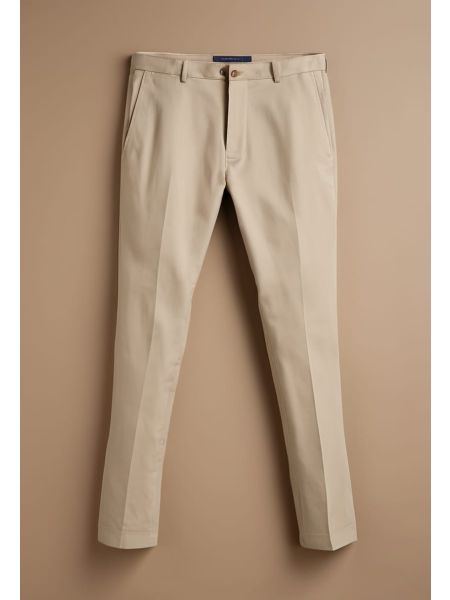 Cotton Straight Trouser