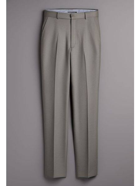 Slate Wool-mohair Straight Trouser